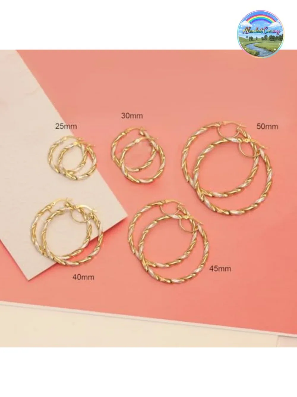 Sterling Silver Textured Two-Tone Hoop Earrings Lightweight Italian Design